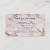 Typografie voor notaris Roos Gold Marble Visitekaartje (Achterkant)