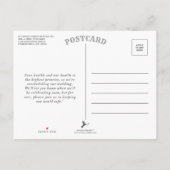 Typografie Weddenschap Uitstel sparen de Datum Aankondigingskaart (Achterkant)