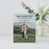 Typografie Weddenschap Uitstel sparen de Datum Aankondigingskaart (Staand voorkant)