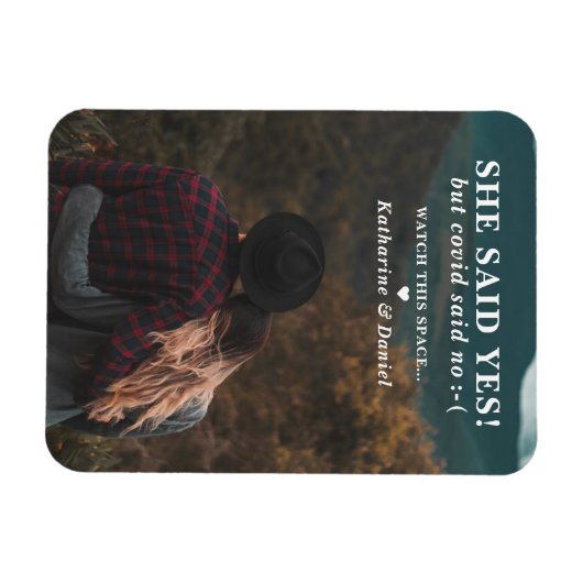 Typografie Weddenschap Uitstel sparen de Datum Magneet (Horizontaal)