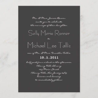 Typografie Wedding Invitation Kaart