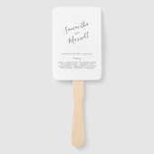 Typografie Wedding Program Fan Handwaaier (Voorkant)