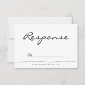 Typografie Wedding RSVP Kaart (Voorkant)