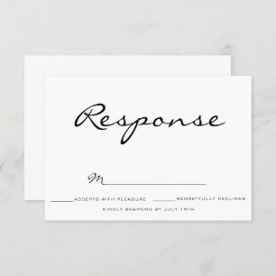 Typografie Wedding rsvp Kaart