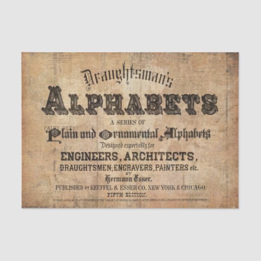 Typografie-weefselpapier voor ontkoppelde meubelen tissuepapier (Voorkant)