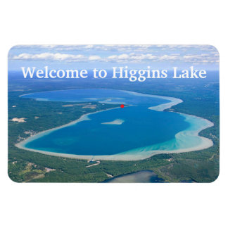 Typografie Welkom bij Higgins Lake Magneet