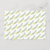 Typografie yellow floral bruildetails insert informatiekaartje (Achterkant)