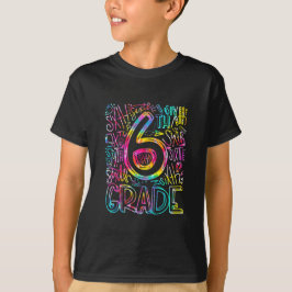 Typografie Zesde graad Student Leraar T-shirt