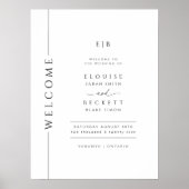 Typografie Zwart-wit bruiloft welkom Poster (Voorkant)