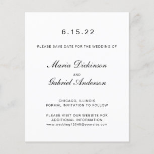 Typografie zwart wit Simple Elegant Wedding