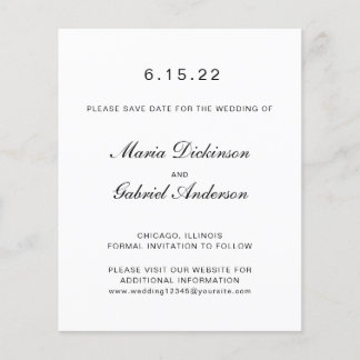 Typografie zwart wit Simple Elegant Wedding