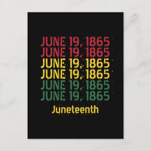 Typografie Zwarte Geschiedenis Juni 19 1865 Junete Briefkaart