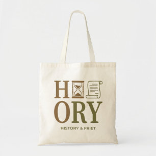 Typografieontwerp voor Geschiedenisleraar Tote Bag