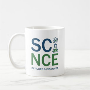 Typografieontwerp voor wetenschapsleraar koffiemok