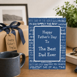 Typografiepatroon Vaderdag Cadeau Script Kaart