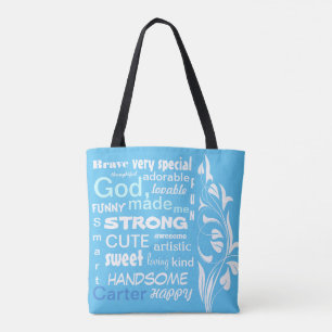 Typografisch KARTdesign, personaliseren voor een j Tote Bag
