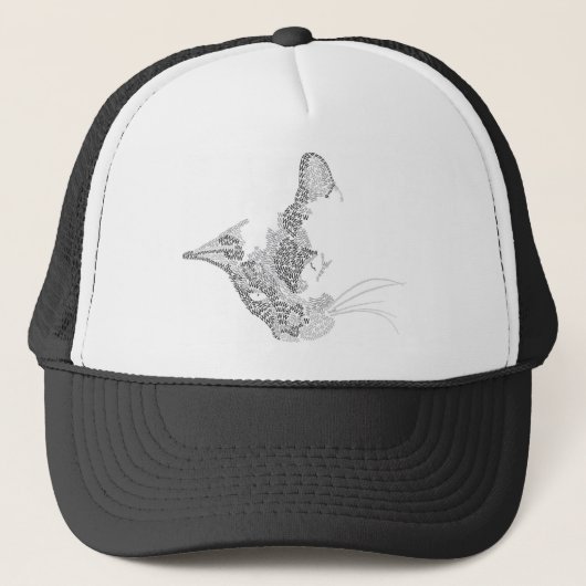 Typografisch Kat Trucker Pet (Voorkant)