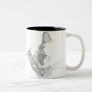 Typografisch Kat Tweekleurige Koffiemok