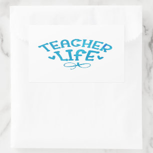 typografisch LEVENSONDERWIJS Rechthoekige Sticker