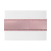 Typografisch Manuscript Tekst Modern Classy Roos G Uitnodigingen Wikkel (Achterkant Voorbeeld)