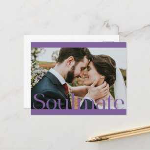 Typografisch ontwerp van het Soulmate Lijst Briefkaart