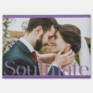 Typografisch ontwerp van het Soulmate Lijst Magneet
