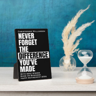 Typografisch pensioen vergeet nooit Citaat Fotoplaat