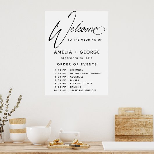 Typografisch script Natuurhandschrift Poster (Keuken)