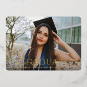 Typografische 2 foto Afstuderen aankondiging (Voorkant)