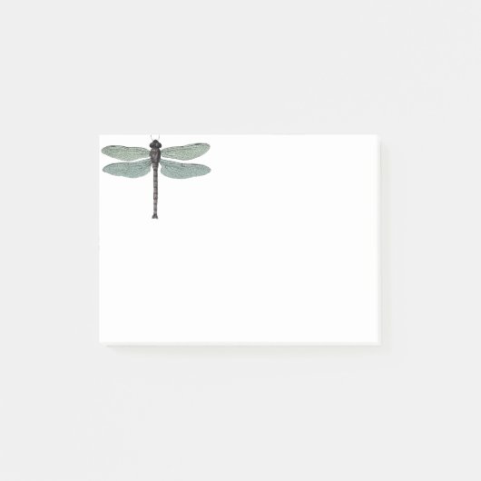 Typografische Antiek Dragonfly Retro Render Post-it® Notes (Voorkant)