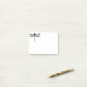 Typografische Antiek Dragonfly Retro Render Post-it® Notes (Op bureau)