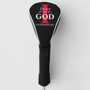 Typografische Bijbelversie ● Ik vrees niemand maar Golfheadcover