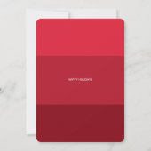 Typografische boom White op Berry Red Modern Feestdagenkaart (Achterkant)
