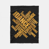 Typografische Dance Fleece Deken (Voorkant)