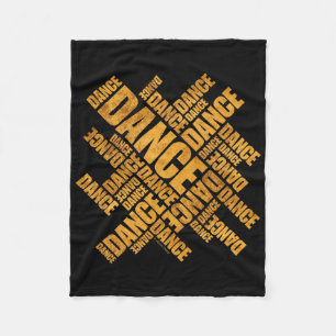 Typografische Dance Fleece Deken