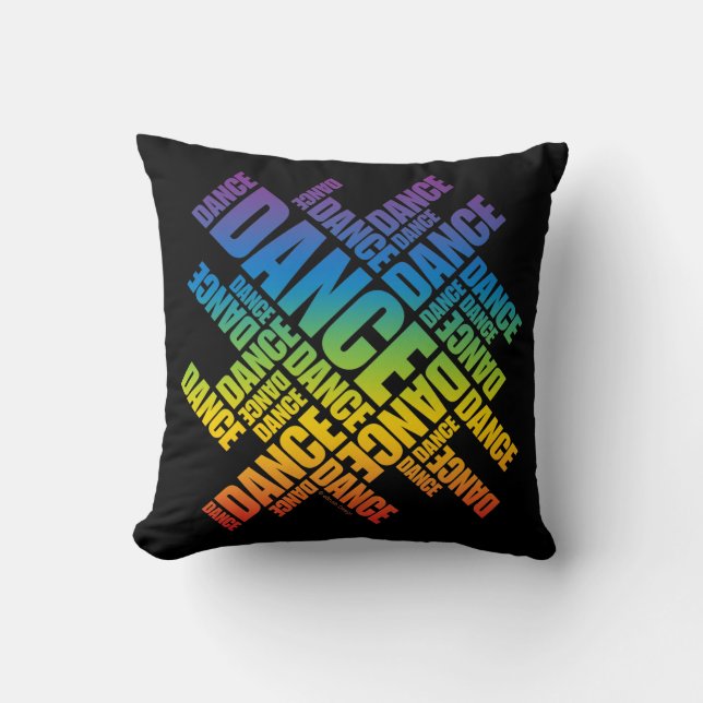 Typografische dans (Spectrum) kussensloop Kussen (Voorkant)