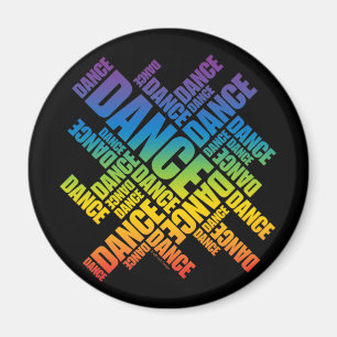 Typografische Dans (Spectrum) Magneet