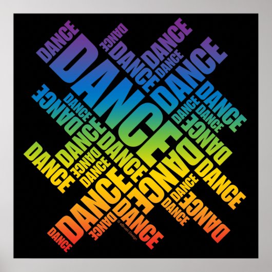 Typografische Dans (Spectrum) poster (Voorkant)