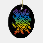 Typografische Dans (Spectrum)-siermiddel Keramisch Ornament (Rechts)