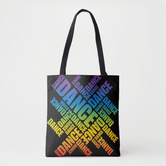 Typografische Dans (Spectrum) Tote Bag (Voorkant)