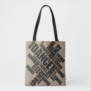 Typografische Dans (Verstoord) Tote Bag