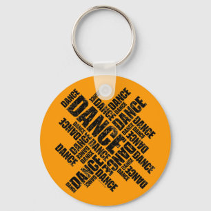 Typografische Dans (Verstoorde) Sleutelhanger
