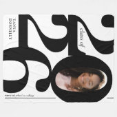 Typografische foto 2025 afstuderen fleece deken (Voorkant (Horizontaal))