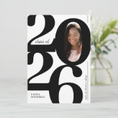 Typografische Fotogradatie Uitnodiging (Staand voorkant)