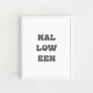 Typografische Halloween-poster Poster