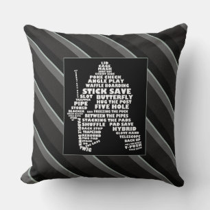 Typografische Hockey Goalie Termen Sierkussen