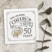 Typografische kaas en bier van elke leeftijd servet