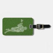 Typografische Lacrosse Speler Aangepaste Bagage La Bagagelabel (Voorkant horizontaal)