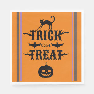 Typografische Partij voor Trick of Treet Halloween Servet