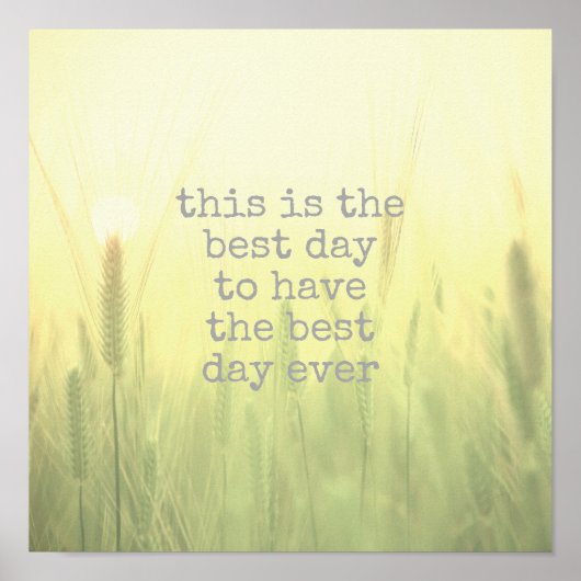 typografische poster beste dag ooit om natuur te c (Voorkant)